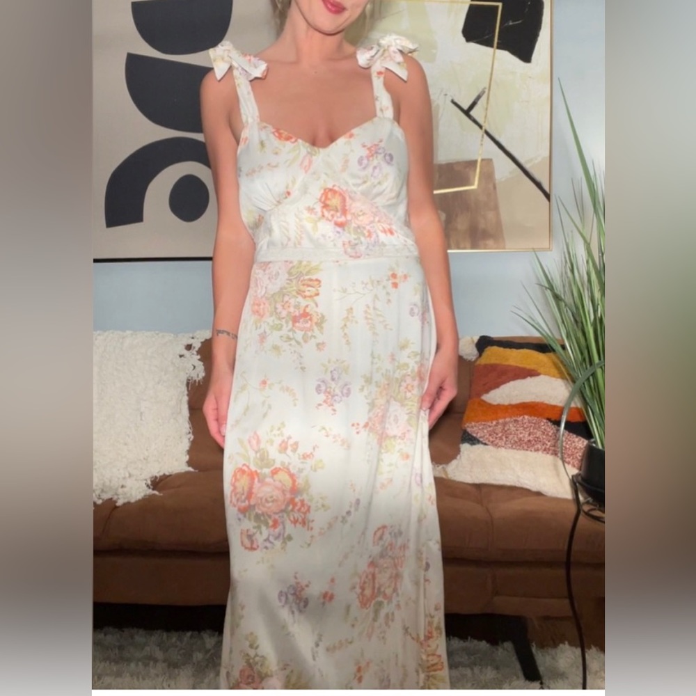 Lauren Conrad Satin Maxi Dress